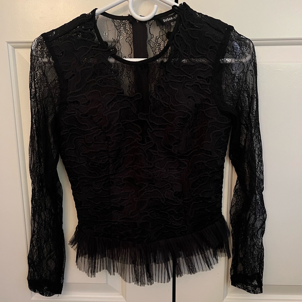 Black lace top